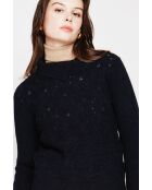 Maglia dolcevita doppiopetto nera