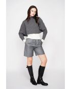 Kurzer Poncho mit Stehkragen Wolf