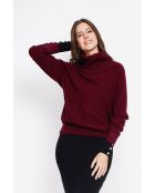 Jersey burdeos con cuello redondo