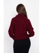 Jersey burdeos con cuello redondo
