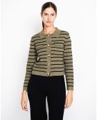 Khakifarbene Strickjacke Audrey