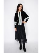 Maglia girocollo nera in misto cashmere