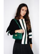 Maglia girocollo nera in misto cashmere