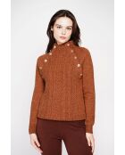 Jersey marrón de cuello alto