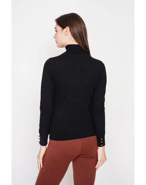 Jersey clásico de cuello alto negro