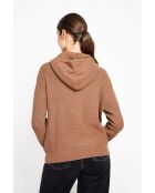 Felpa con cappuccio marrone