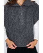 Großer Kapuzenpullover aus Wolf-Cashmere-Mischung