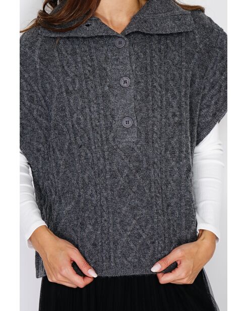 Großer Kapuzenpullover aus Wolf-Cashmere-Mischung