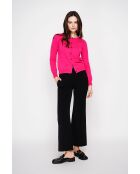 Chaleco fucsia con cuello redondo
