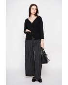 Gilet col v boutonné noir