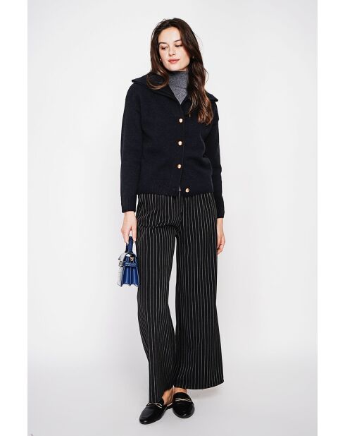 Gilet double col noir