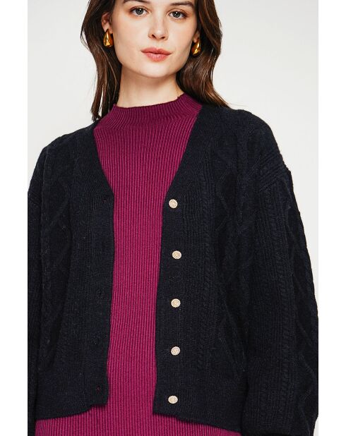 Gilet col v noir