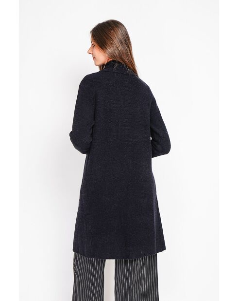 Gilet long fantaisie noir