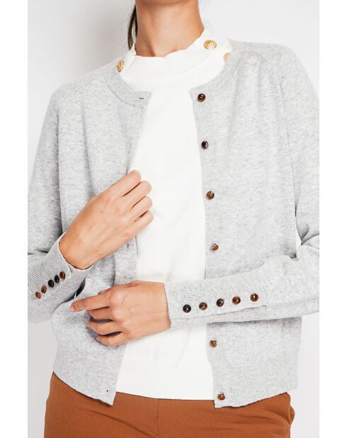 Frost vest met ronde hals