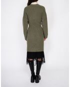 Beatrice khakifarbener Cardigan aus einer Kaschmirmischung
