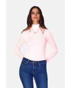 Camiseta interior en mezcla de seda rosa