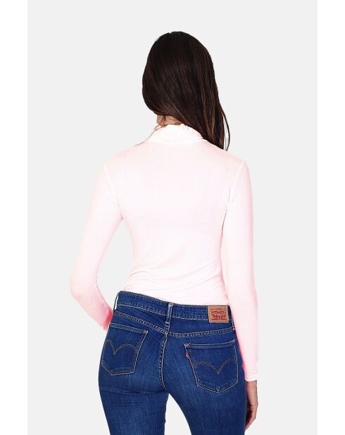 Camiseta interior en mezcla de seda rosa