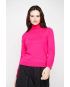Jersey clásico fucsia de cuello alto
