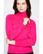 Jersey clásico fucsia de cuello alto