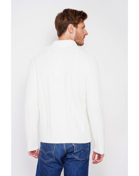 Jersey con cuello de chal natural