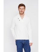 Jersey con cuello de chal natural