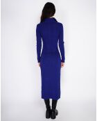 Vestido Eliane en mezcla de cachemir azul medianoche