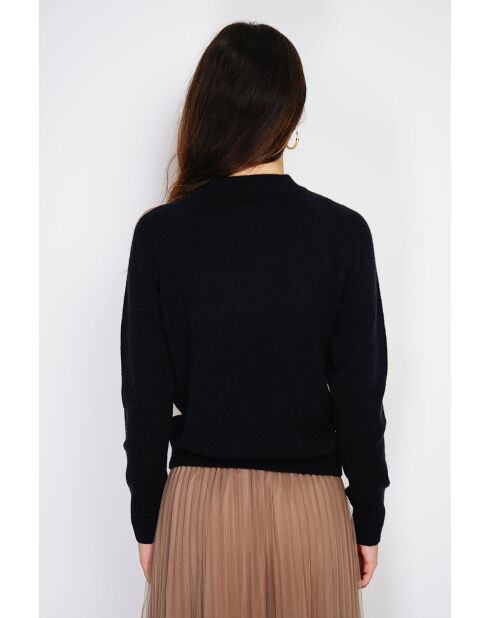 Jersey en mezcla de cachemir con elegantes botones negros