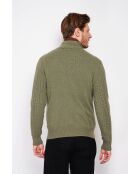 Jersey caqui con cuello camionero