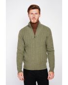 Jersey caqui con cuello camionero