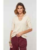 Pull en laine mélangée Wild beige