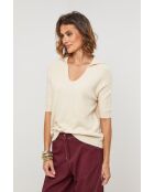 Pull en laine mélangée Wild beige