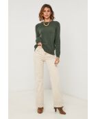 Pull en laine mélangée Vesuve vert