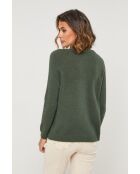 Pull en laine mélangée Vesuve vert