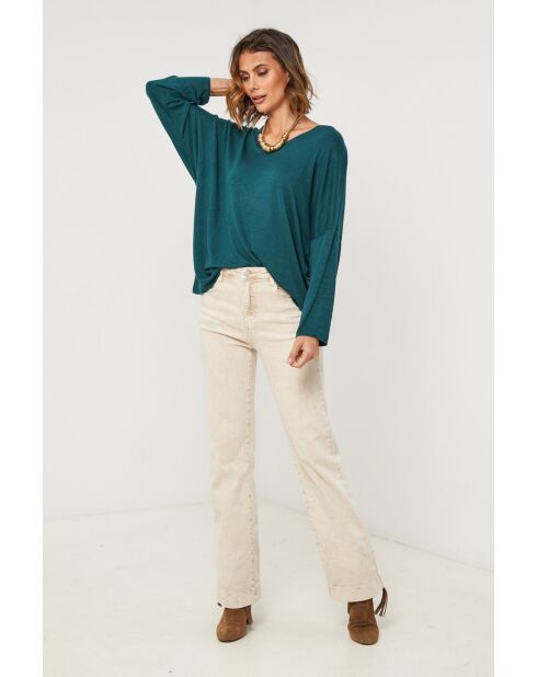Pull en laine mélangée Windsor vert
