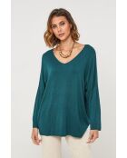 Pull en laine mélangée Windsor vert