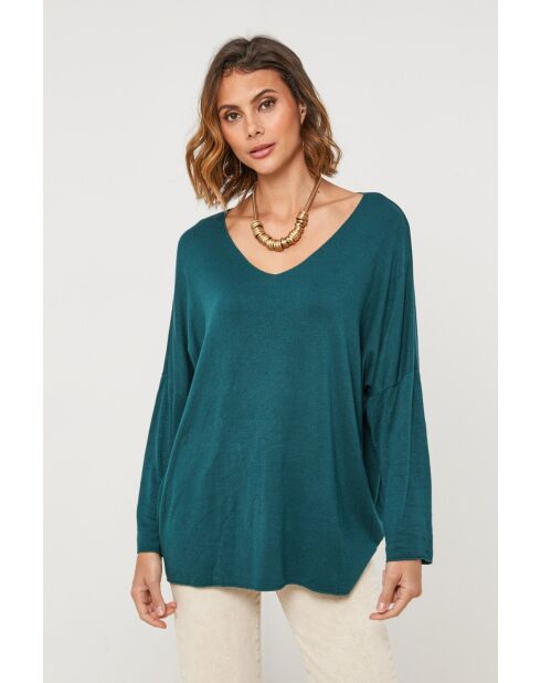 Pull en laine mélangée Windsor vert