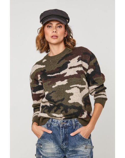 Pull Prisme imprimé camouflage