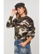 Pull Prisme imprimé camouflage