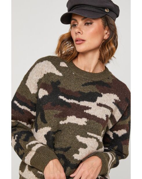 Pull Prisme imprimé camouflage