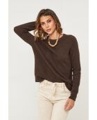 Pull en laine mélangée Vesuve chocolat
