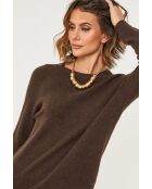 Pull en laine mélangée Vesuve chocolat