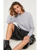 Pull en laine mélangée Vesuve gris
