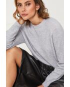 Pull en laine mélangée Vesuve gris