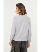 Pull en laine mélangée Vesuve gris