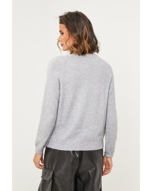 Pull en laine mélangée Vesuve gris