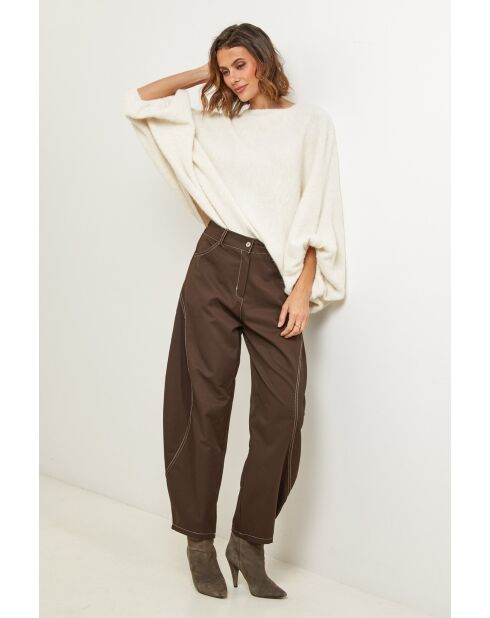 Pull en laine mélangée Tresor écru