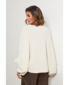 Pull en laine mélangée Tresor écru