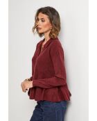 Vega burgunderfarbener Pullover