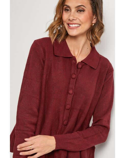 Vega burgunderfarbener Pullover