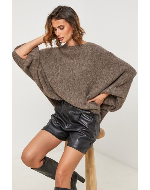 Pull en laine mélangée Tresor taupe